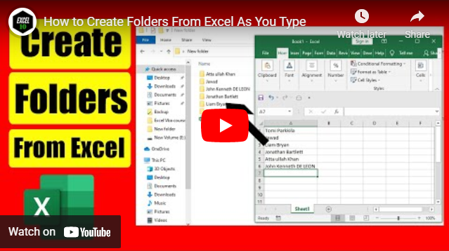 How to Create Multiple Folders on Your PC Automatically Using Excel
